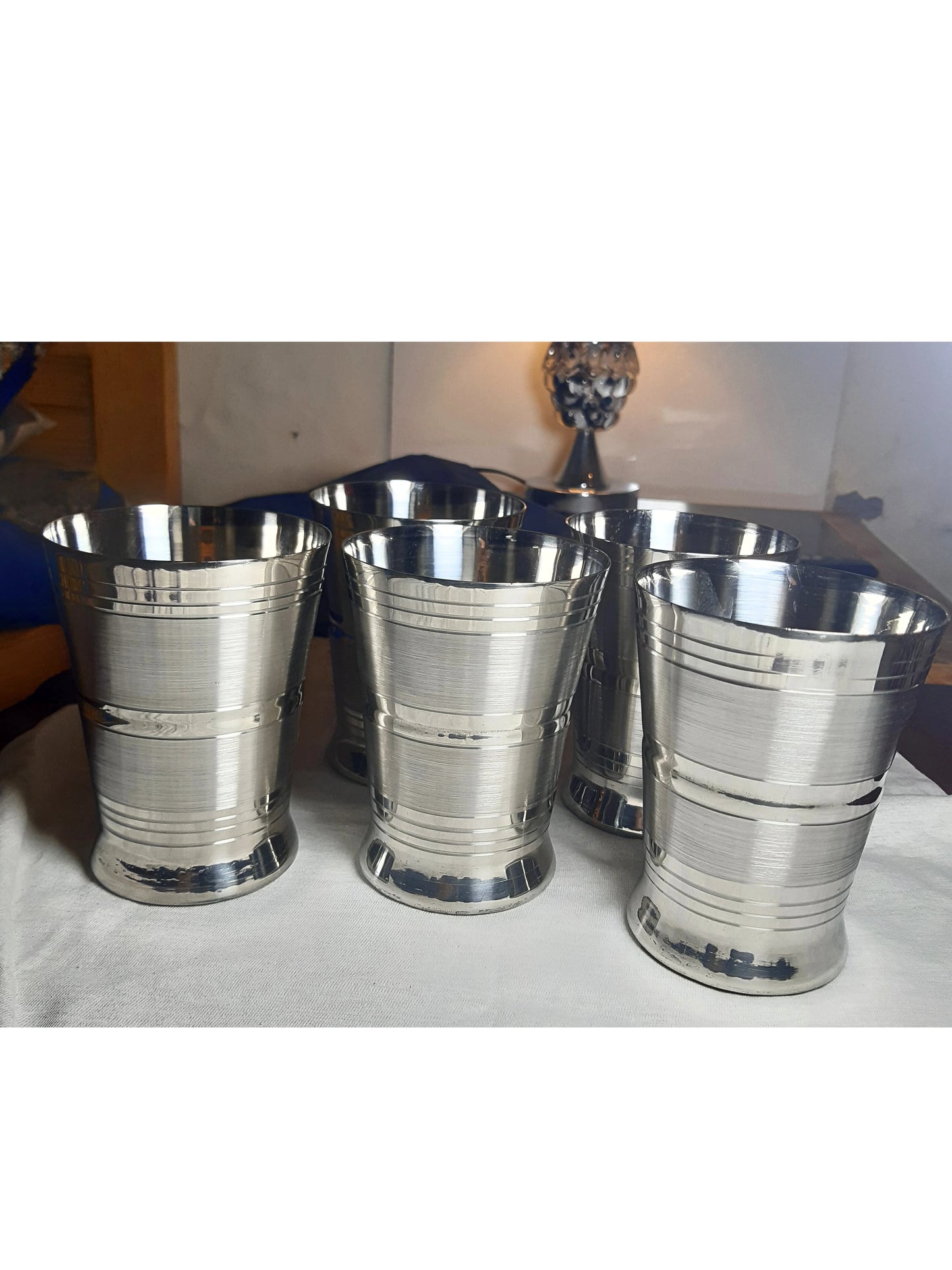 Silver Aura Premium Drinkware – Steel Glass Set