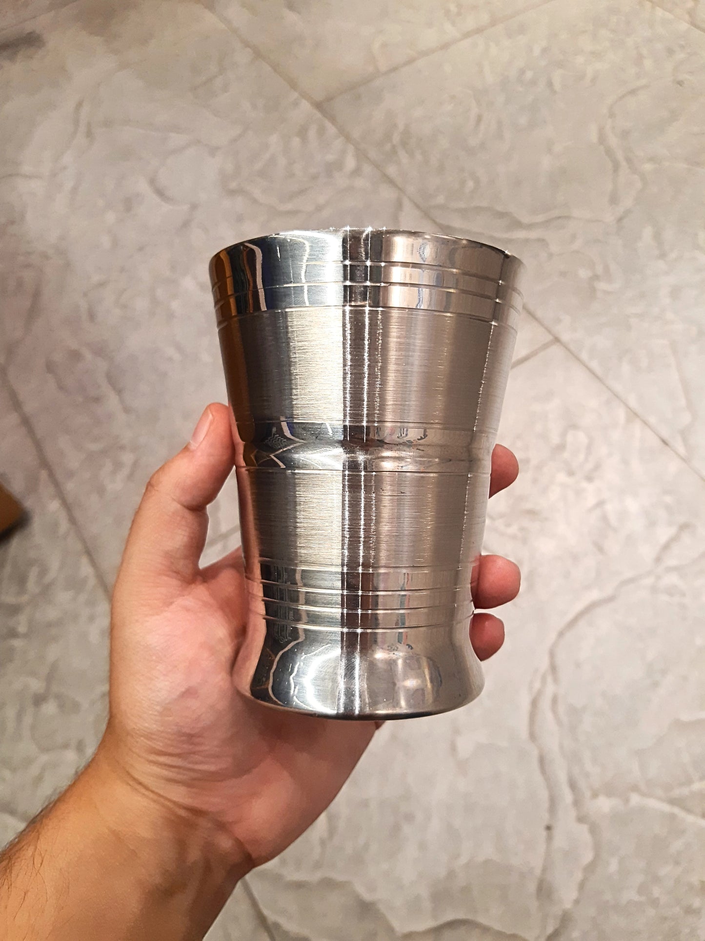 Silver Aura Premium Drinkware – Steel Glass Set