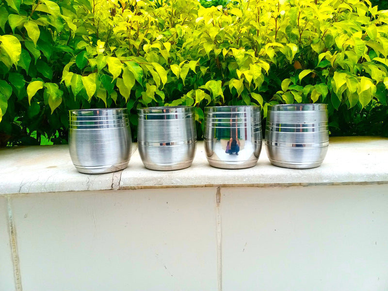 Royal Sip –  Stainless Steel Glasses – 400ml (Unbreakable)