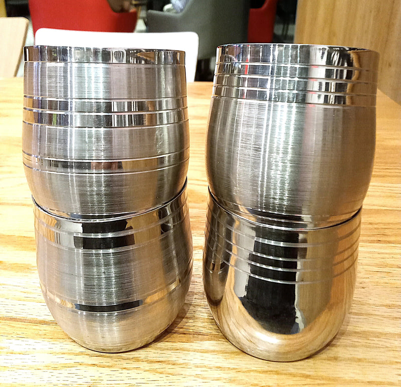 Royal Sip –  Stainless Steel Glasses – 400ml (Unbreakable)