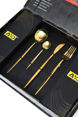 24 Pieces - Golden Grace – Premium Dining Set