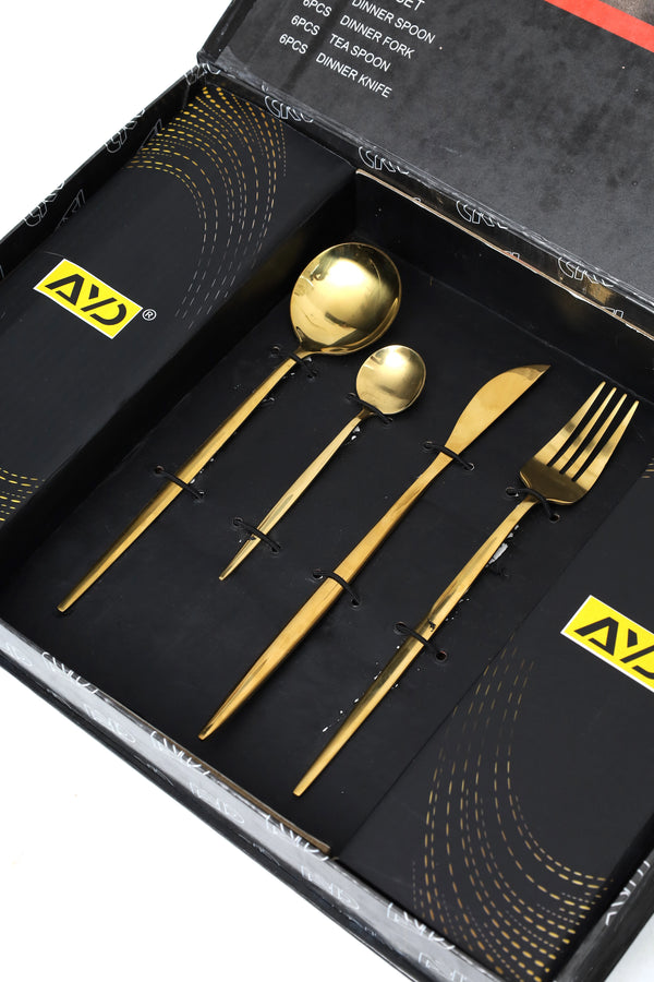 24 Pieces - Golden Grace – Premium Dining Set
