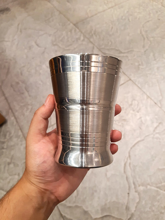 Silver Aura Premium Drinkware – Steel Glass Set